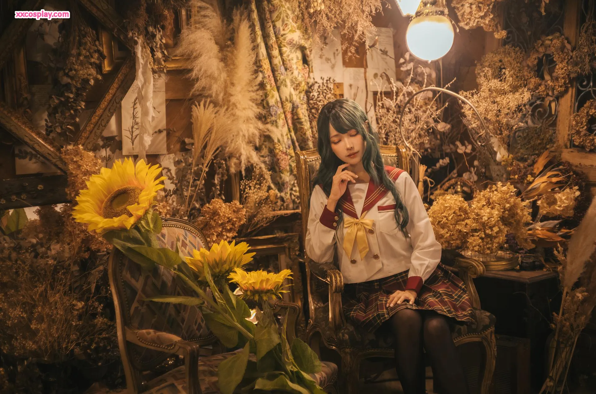 ElyEE子 as Kazami Yuuka - School Uniform Cosplay